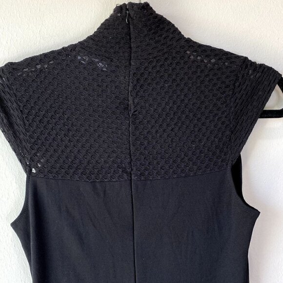 Lulus Black Turtle Neck Short Sleeve Dress S - Picture 4 of 8